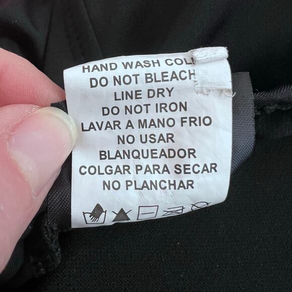 CROMER RESORTWEAR WOMENS ONE PIECE SWIMSUIT VNECK HALTER SZ 10 BLACK PEACH PINK - Picture 9 of 11